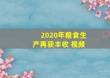 2020年粮食生产再获丰收 视频